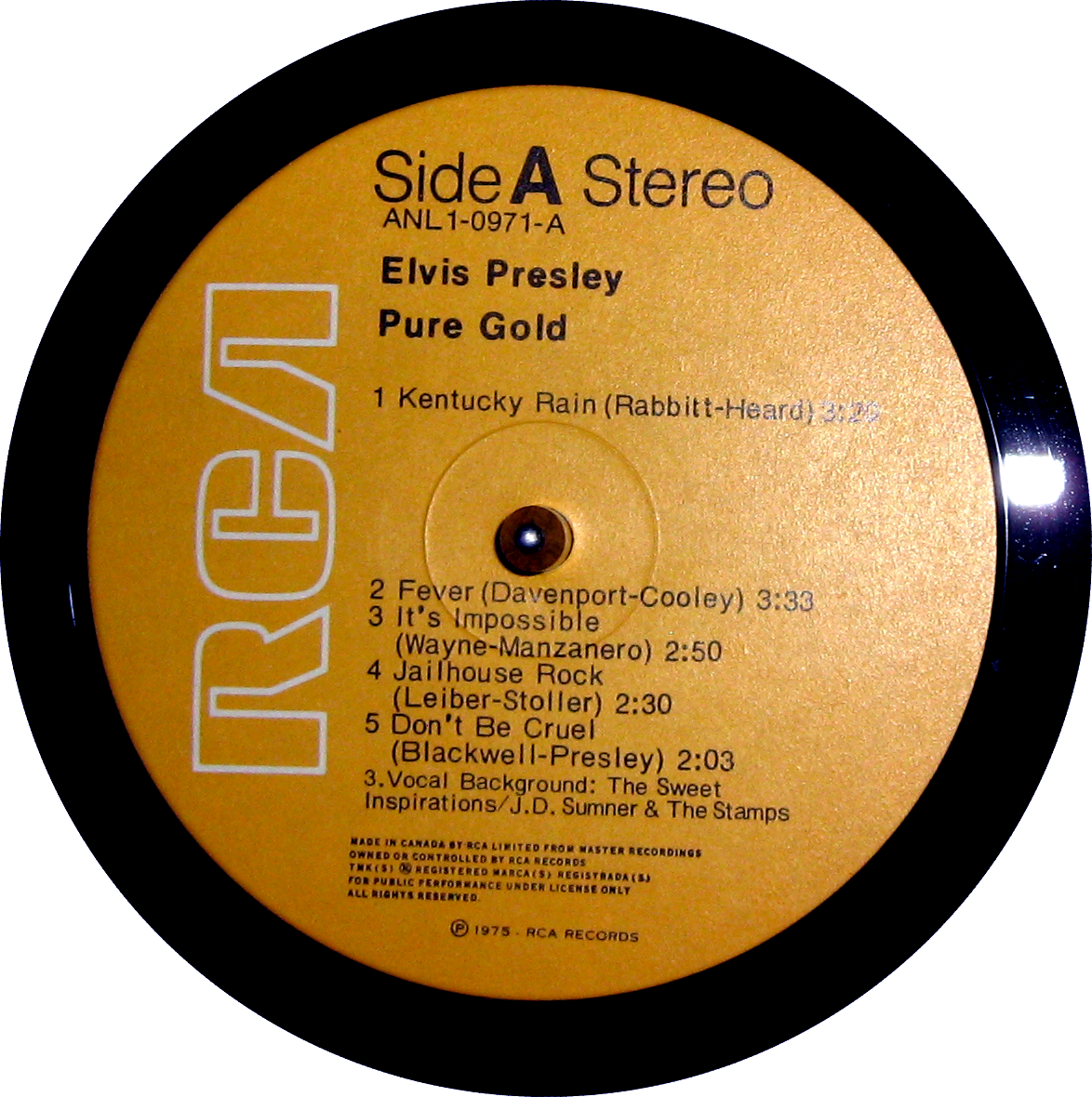 Elvis Presley  Pure Gold : LP A